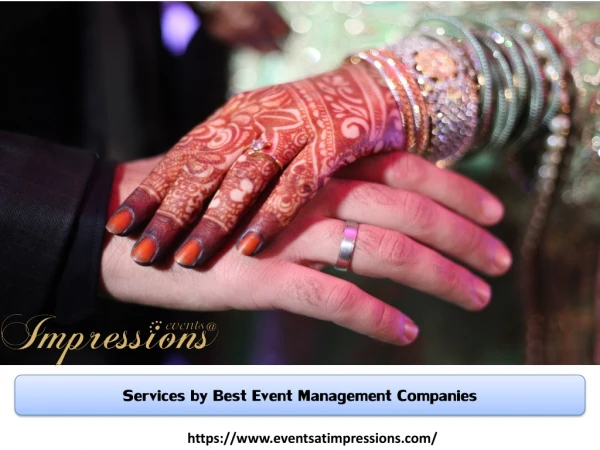 Services by Best Event Management Companies