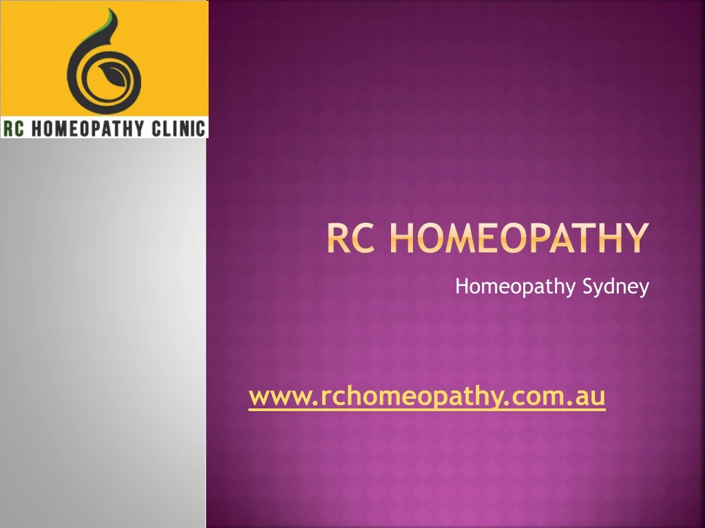 rc homeopathy