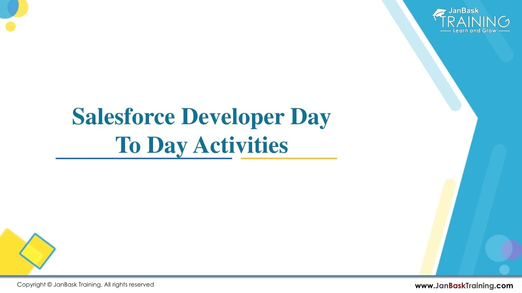 salesforce developer day to day activities