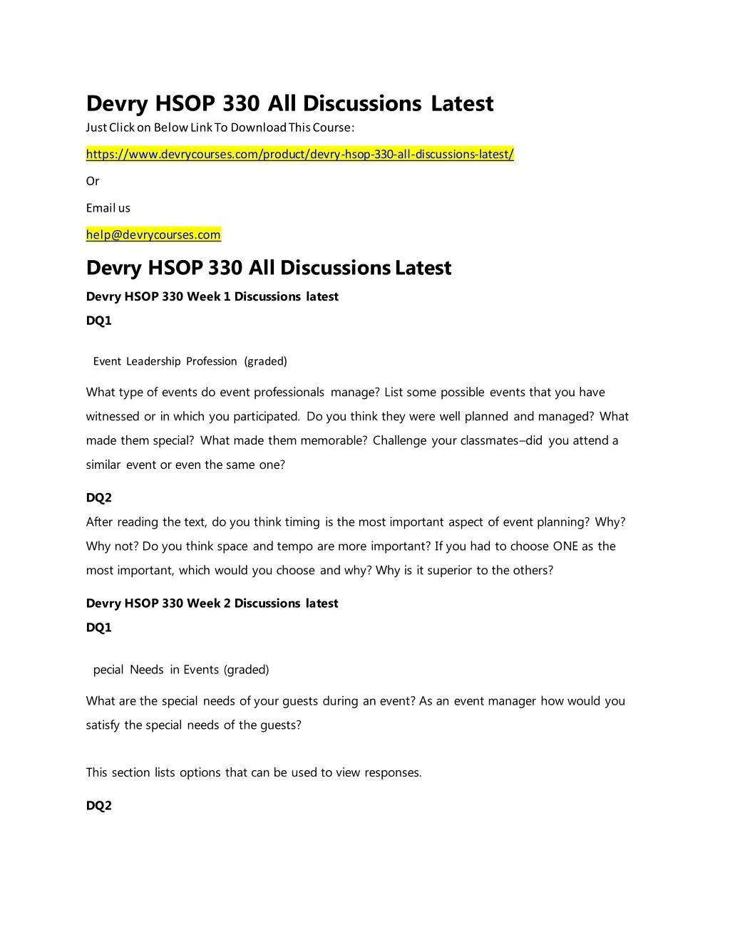 devry hsop 330 all discussions latest just click