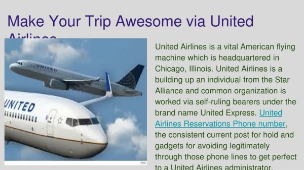 Make Your Flight Awesome Via United Airlines