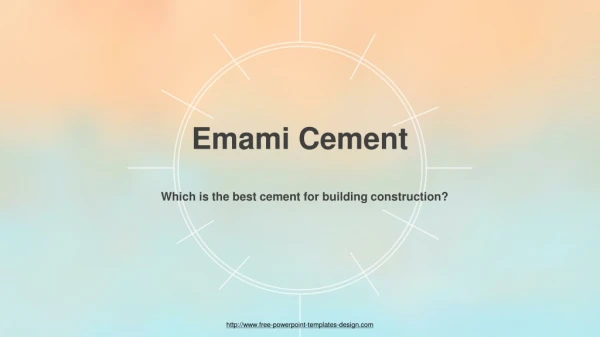 Which is the best cement for building construction