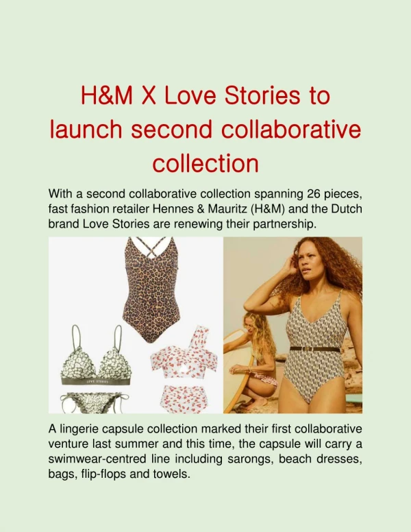 H&M X Love Stories to launch second collaborative collection