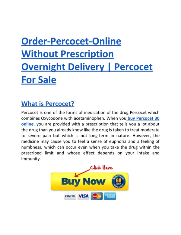Order-Percocet-Online Without Prescription Overnight Delivery | Percocet For Sale