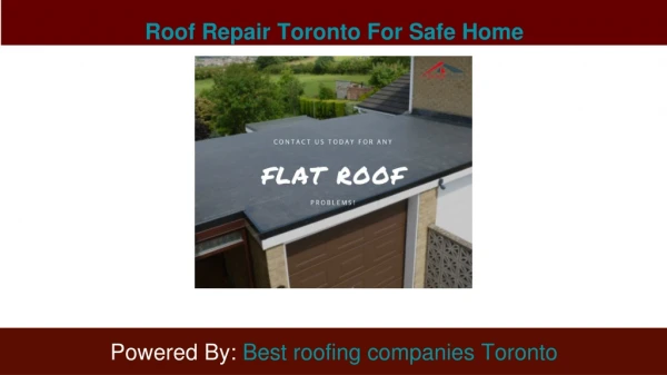 Roof Repair Toronto For Safe Home
