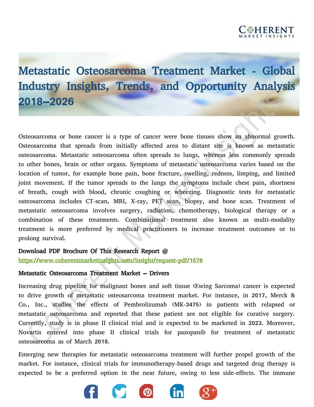 metastatic osteosarcoma treatment market global