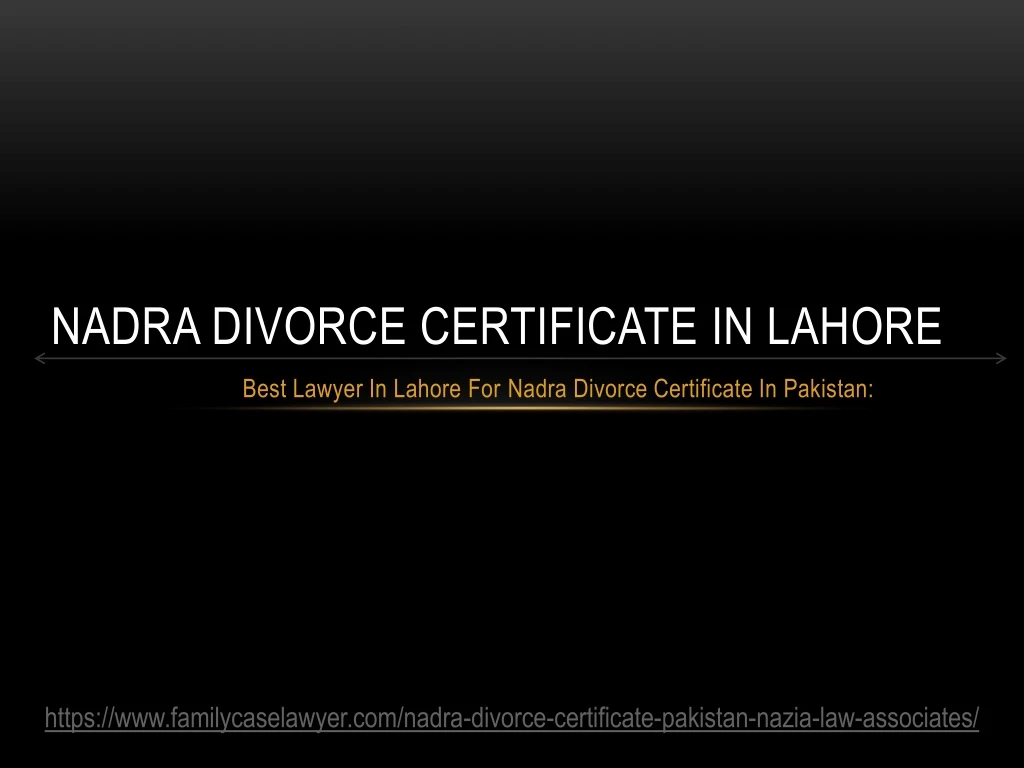 nadra divorce certificate in lahore