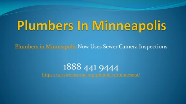 Plumbers in Minneapolis Now Uses Sewer Camera Inspections