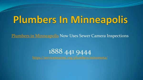 Plumbers in Minneapolis Now Uses Sewer Camera Inspections