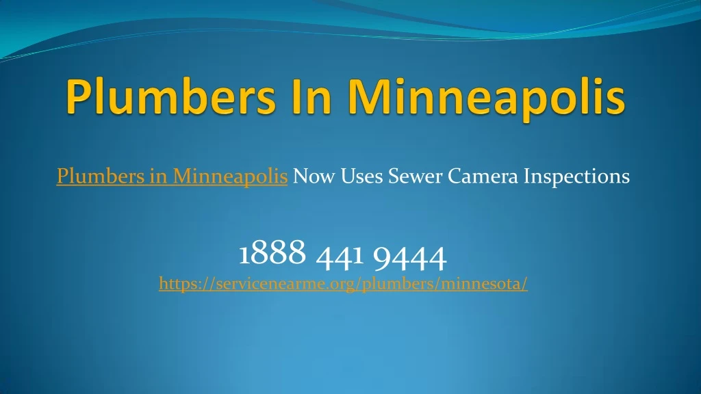 plumbers in minneapolis now uses sewer camera