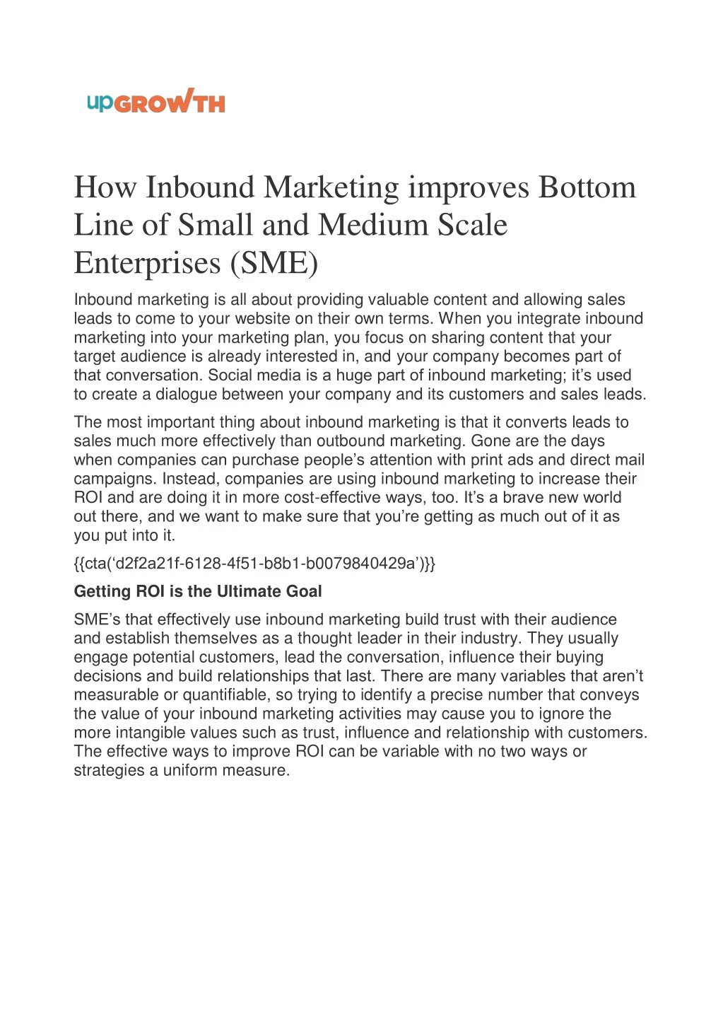 how inbound marketing improves bottom line