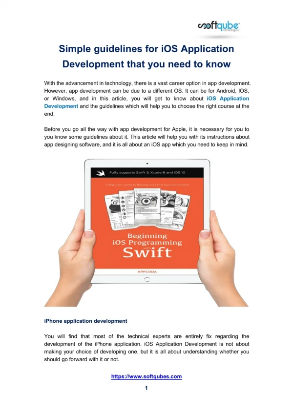 Simple guidelines for iOS Application Development that you need to know