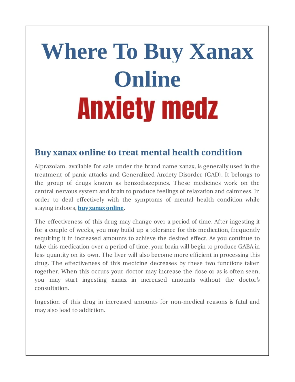 where to buy xanax online
