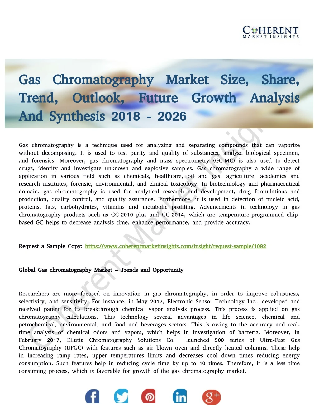 gas chromatography gas chromatography market size