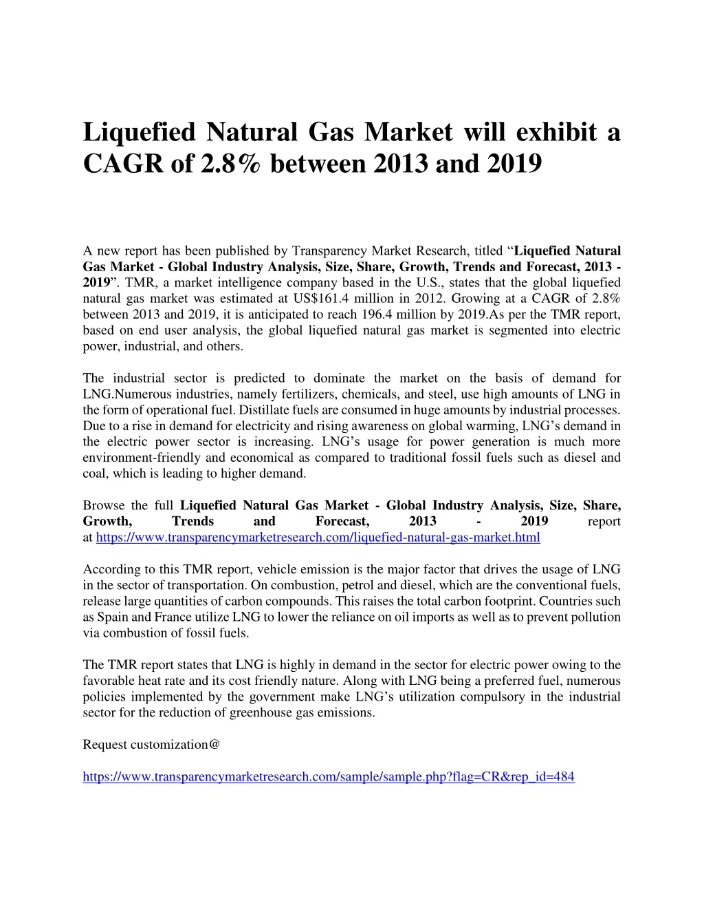 liquefied natural gas market will exhibit a cagr