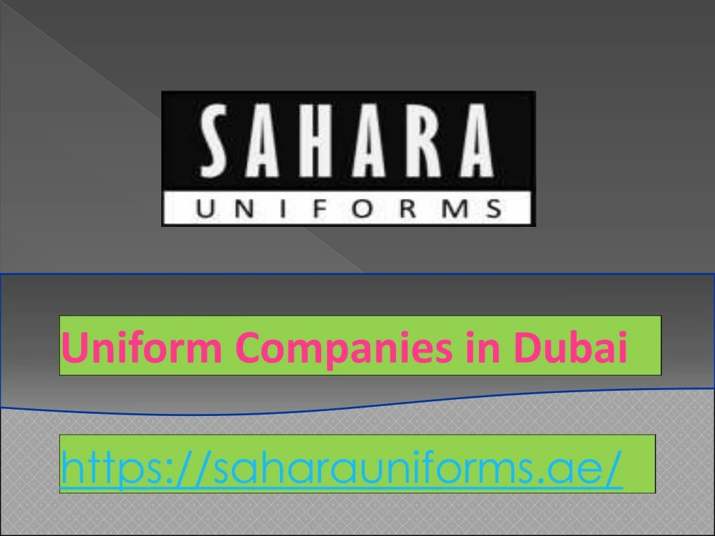 uniform companies in dubai