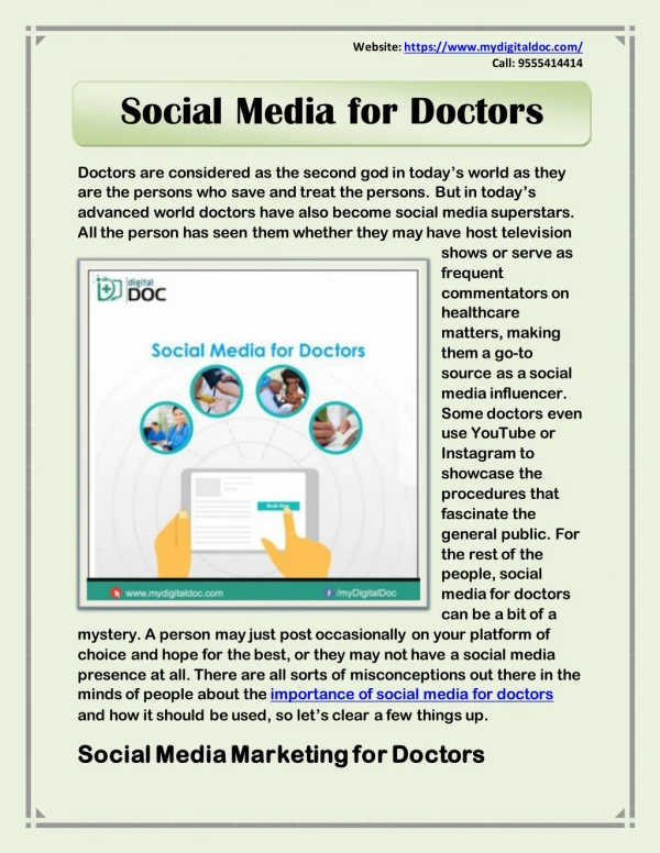 Social Media for Doctors - Patient Management Software