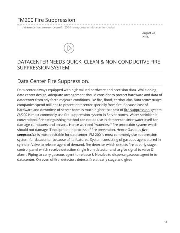 Data Center Fire Suppression. #firesuppression #GaseoussuppressionforDatacenter https://www.datacenter-serverro