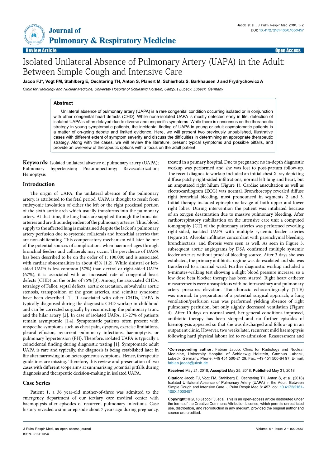 jacob et al j pulm respir med 2018