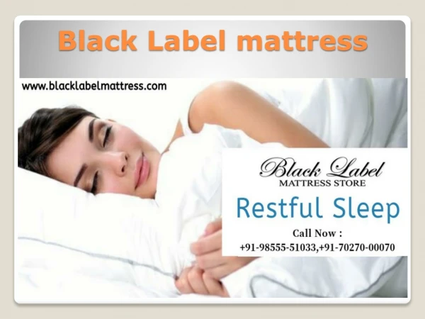 Best mattress online in india | Memory Foam Mattress online - Black label