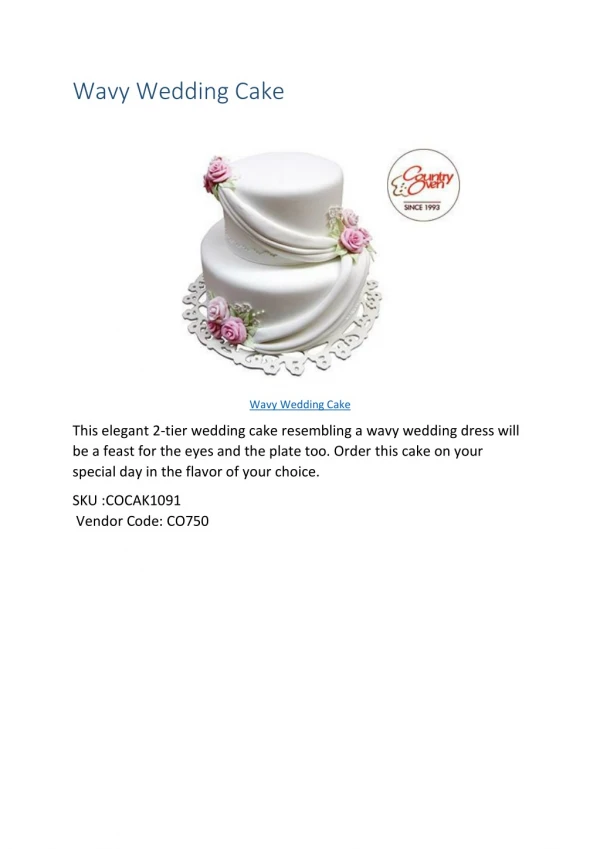Wedding Cake to India