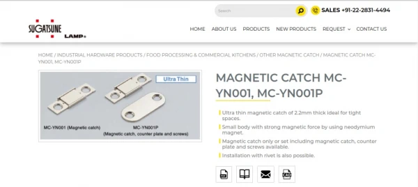 Magnetic Door Catches @ Sugatsune Industrial Hardware