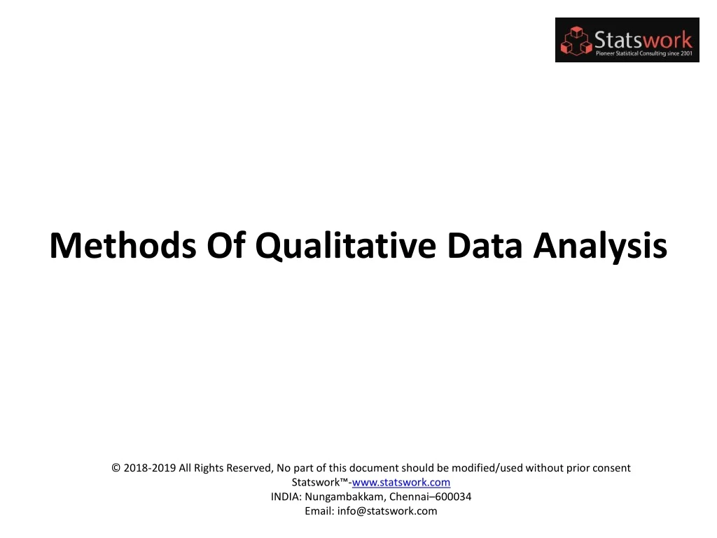 methods of qualitative data analysis