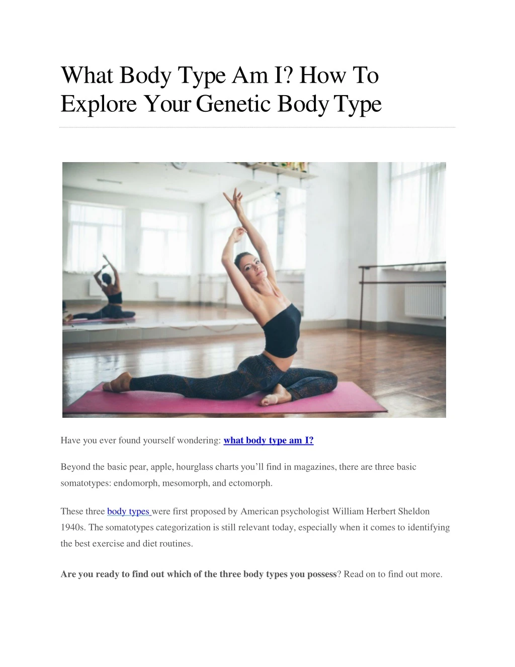 what body type am i how to explore your genetic body type