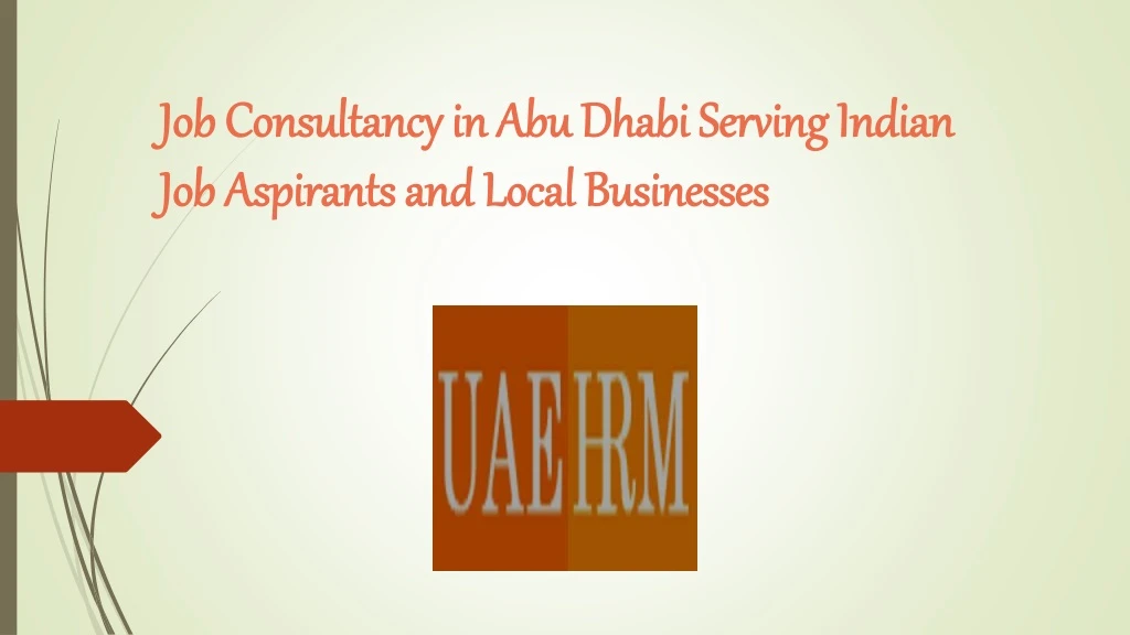 job consultancy in abu dhabi serving indian job aspirants and local businesses