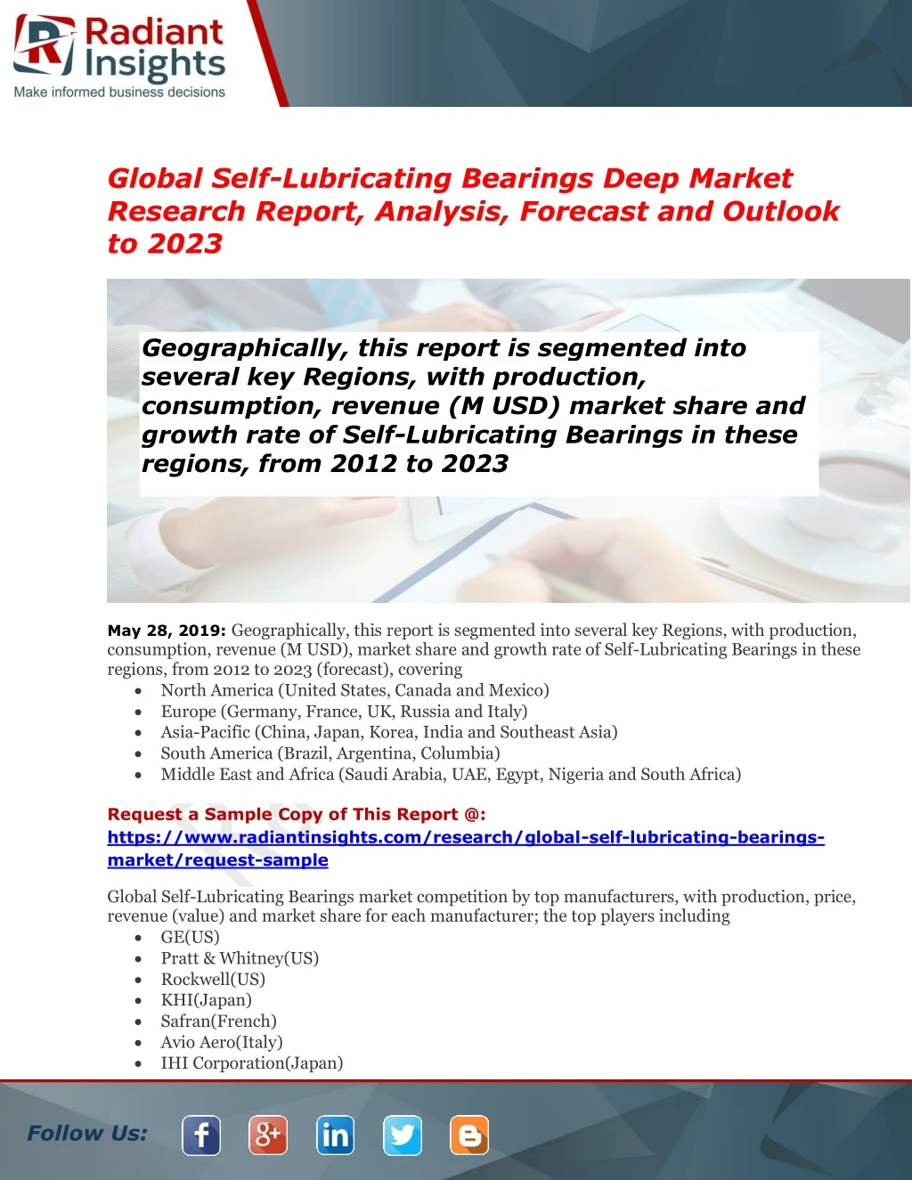 global self lubricating bearings deep market