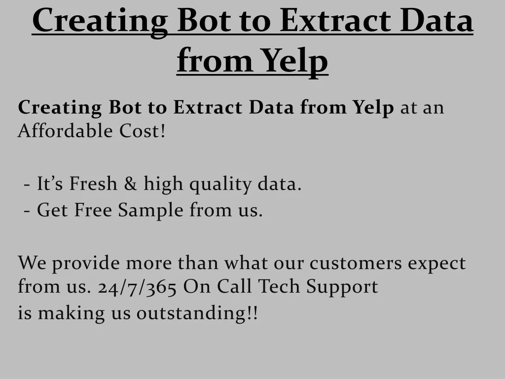 creating bot to extract data from yelp
