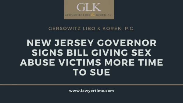 New Jersey Governor Signs Bill Giving Sex Abuse Victims More Time to Sue