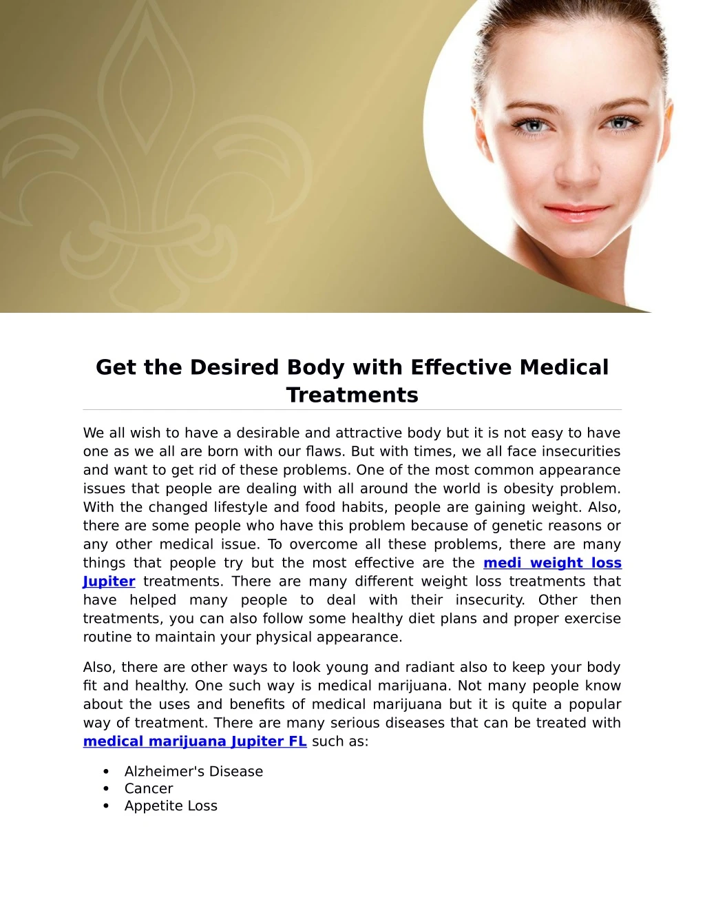 get the desired body with effective medical