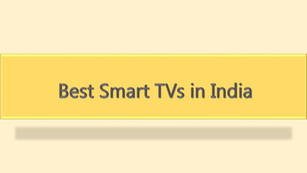 best smart tvs in india
