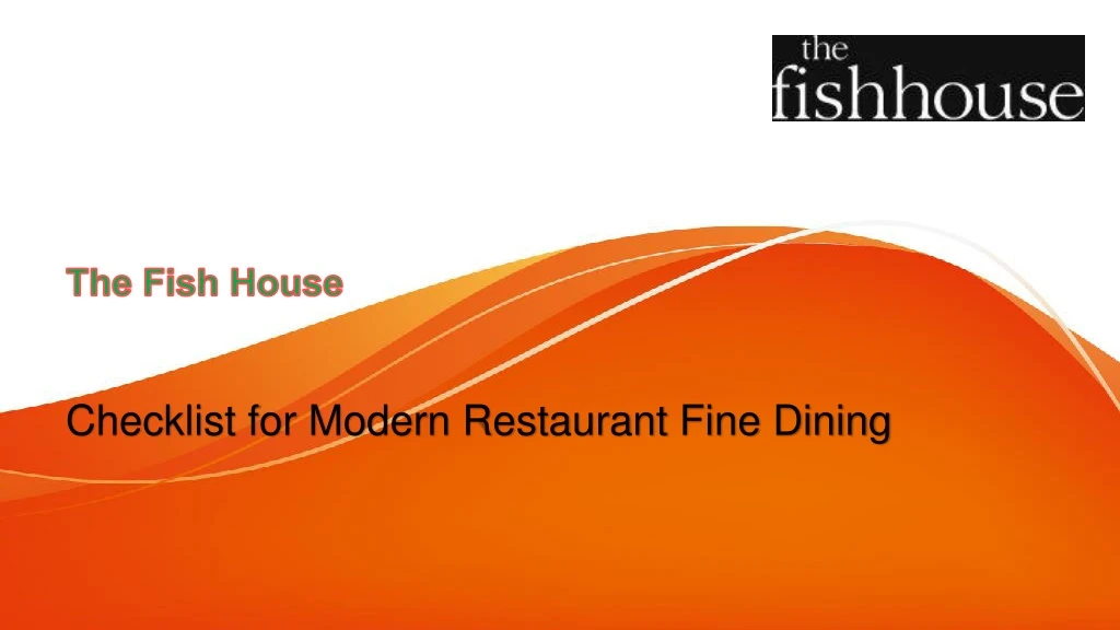 checklist for modern restaurant fine dining