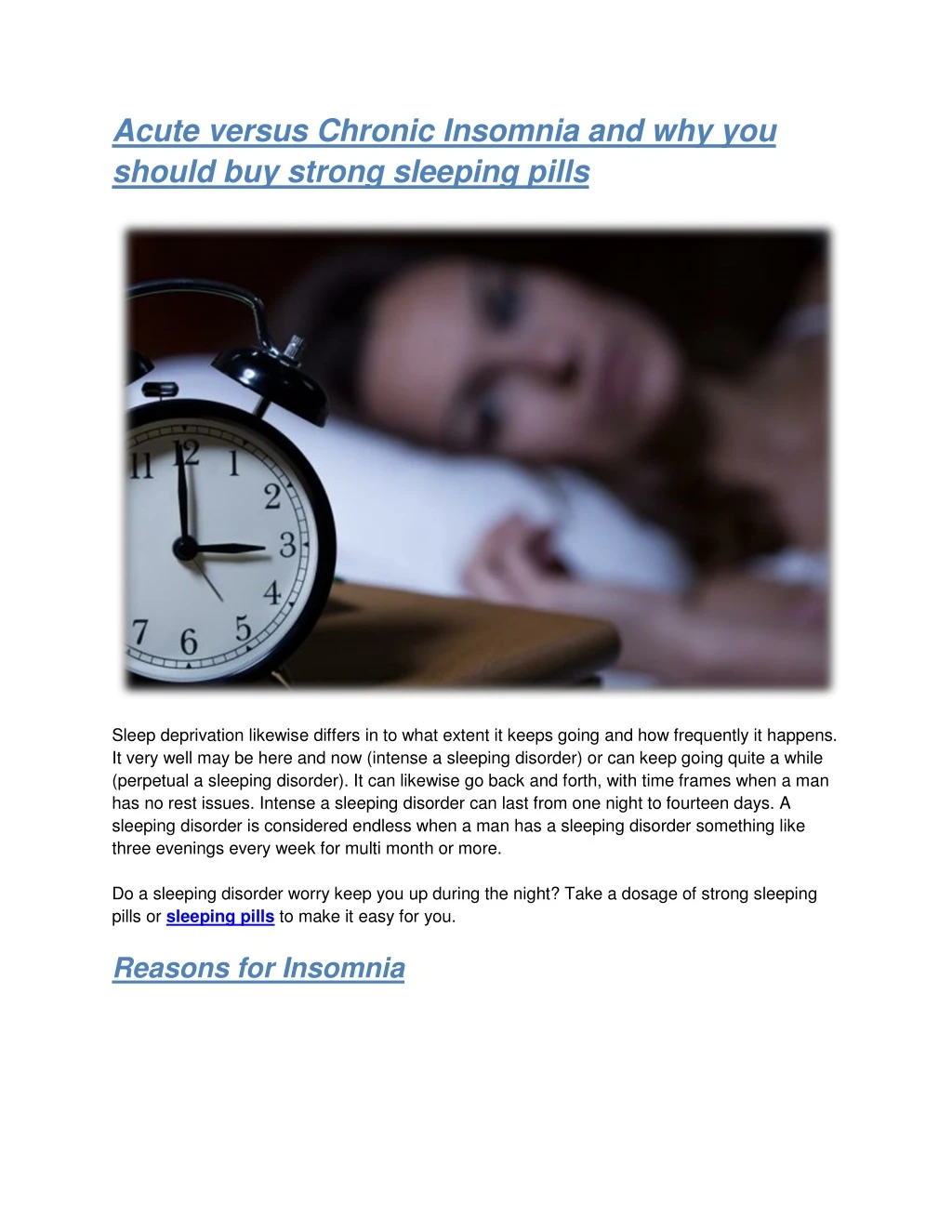 acute versus chronic insomnia and why you should