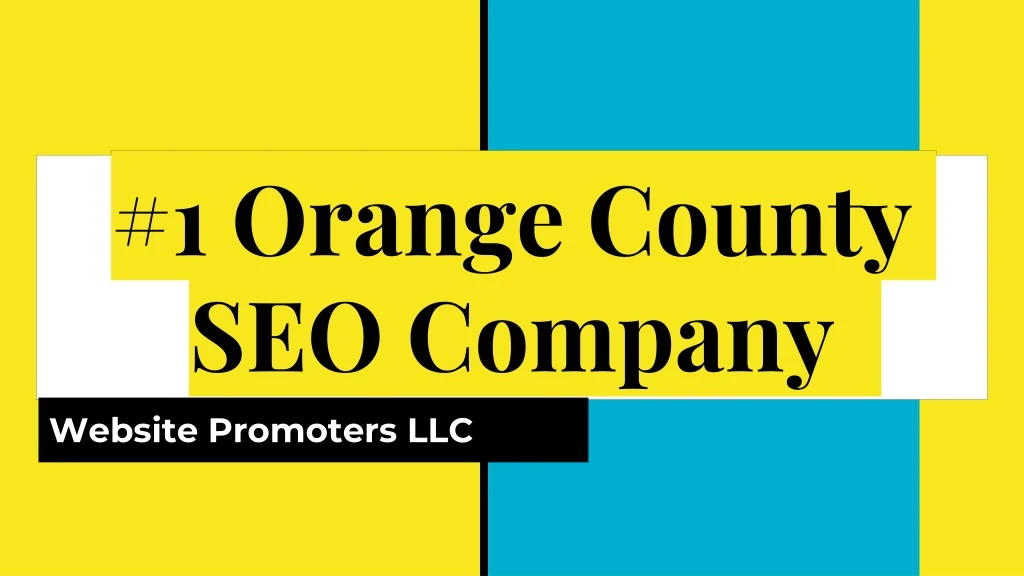1 orange county seo company