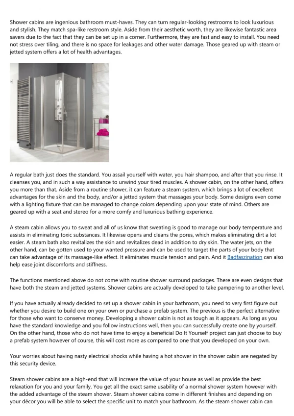 Why You Must Have A Steam Shower Cabin In Your Home