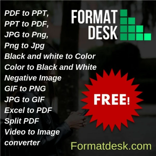 Covert PDF to PPT, PPT to PDF, JPG to Png, Png to Jpg online
