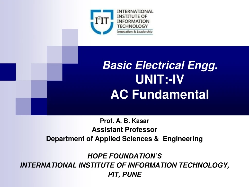basic electrical engg unit iv ac fundamental