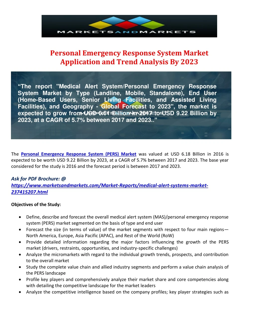 personal emergency response system market