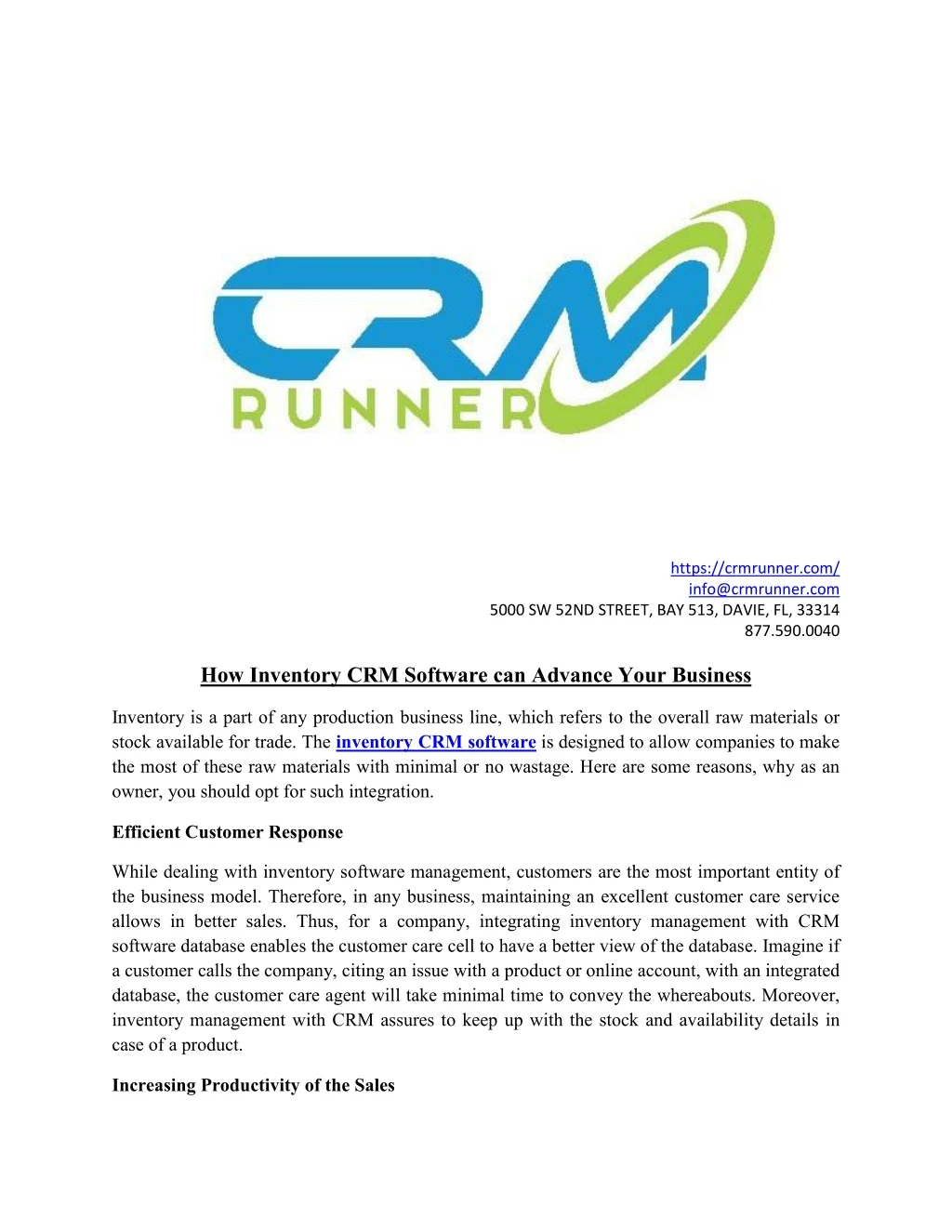 https crmrunner com info@crmrunner com