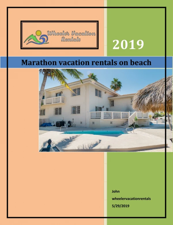 marathon vacation rentals on beach