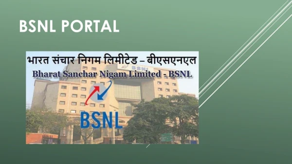 Portal BSNL bsnl.co.in Login - BSNL Portal Official Portal Login