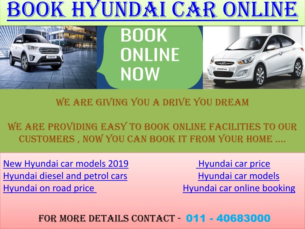 book hyundai car online