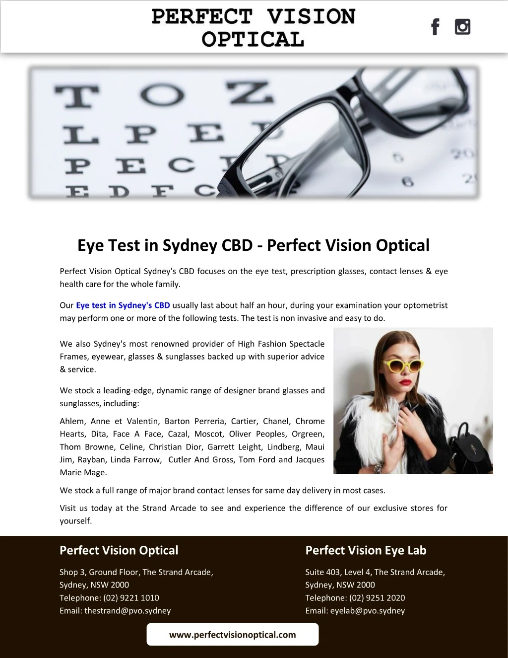 eye test in sydney cbd perfect vision optical