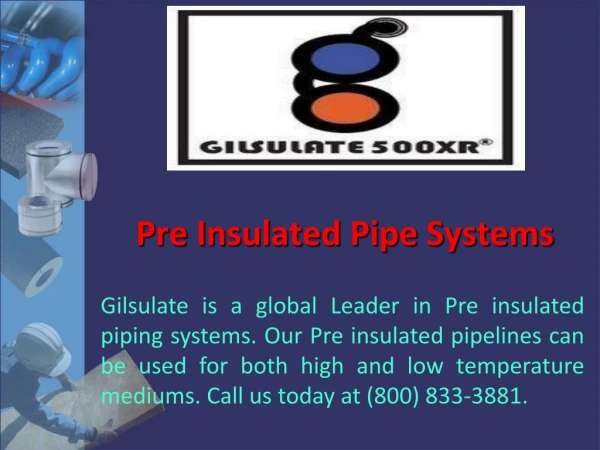 Pre Insulated Pipe Systems