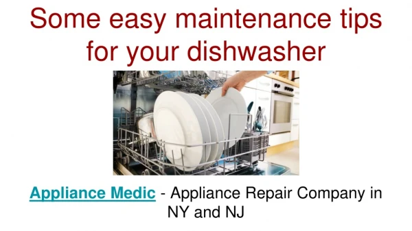 Tips to take care of your dishwasher - What are Maintenance tips for dishwasher