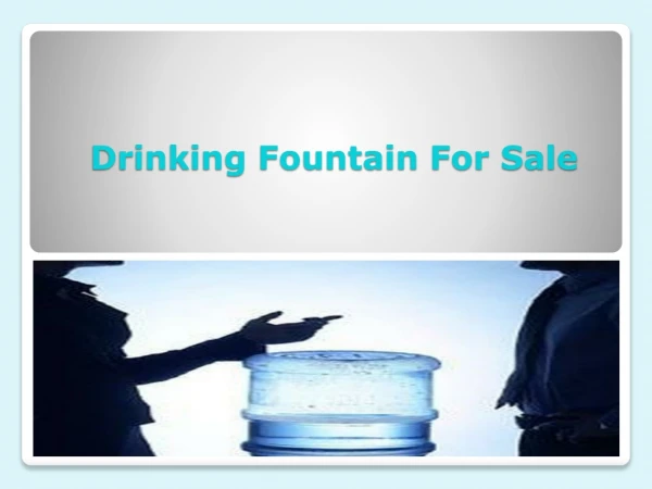 Drinking Fountain For Sale In Canada | Source Omega