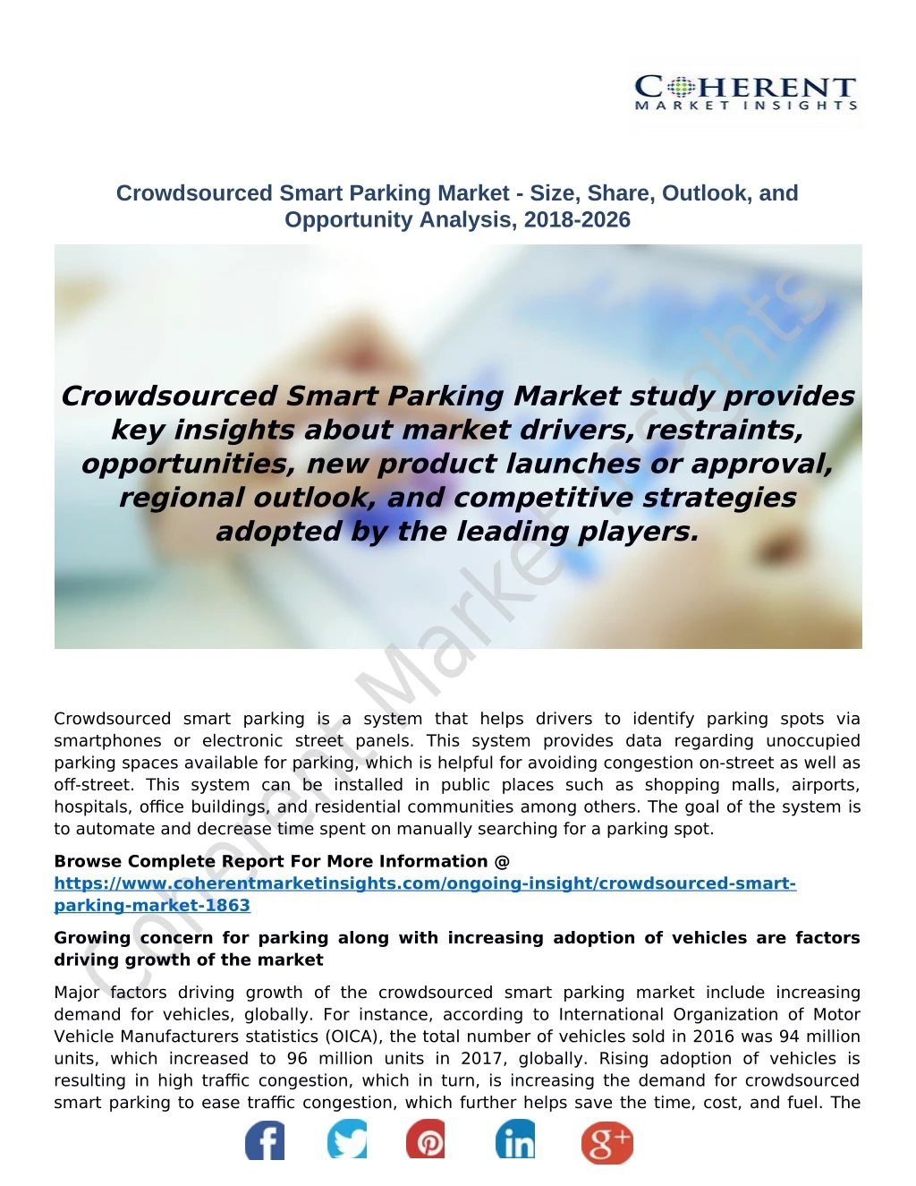 crowdsourced smart parking market size share